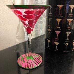 Lolita Pink Giraffe Martini  glass